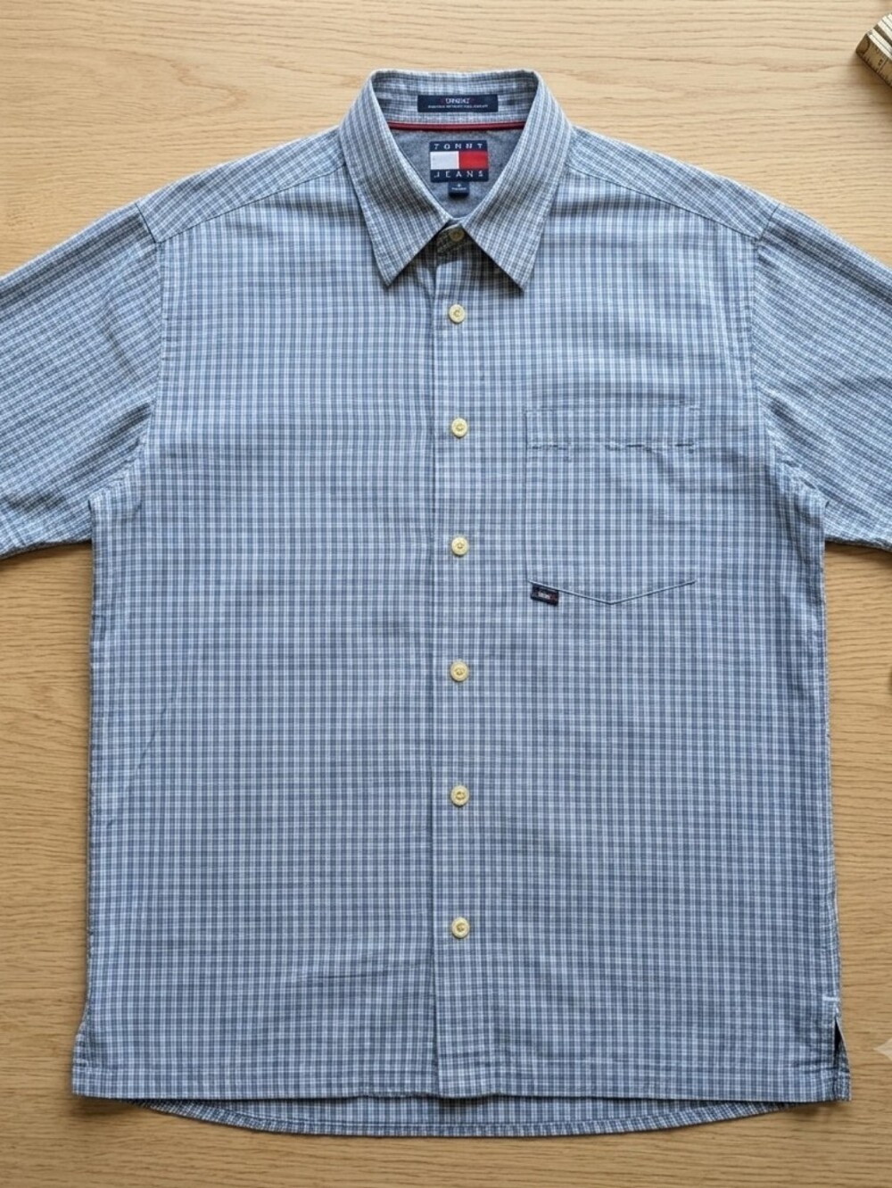 Vintage 2000 Tommy Hilfiger Short Sleeve Plaid Button Up Shirt Small Y2K Street
